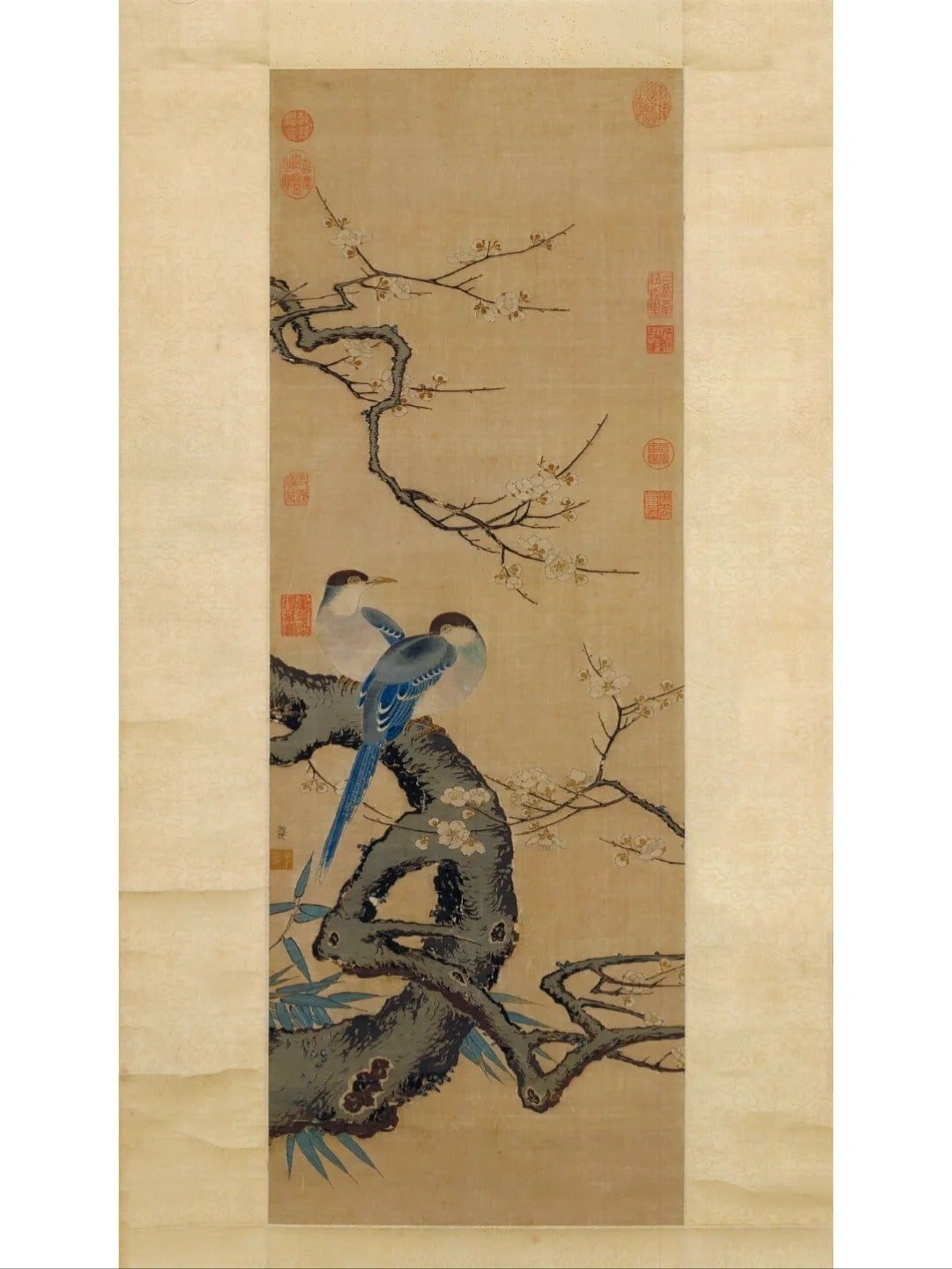 Kesi Tapestry of Plum Blossoms and Magpies in Winter Kesi Tapestry of Plum Blossoms and Magpies in Winter